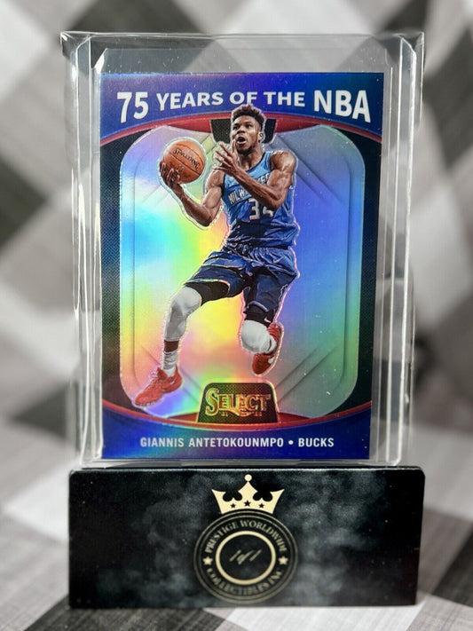 Giannis Antetokounmpo 2021-22 Select 75 Years Of The NBA Silver Prizm #51 Bucks