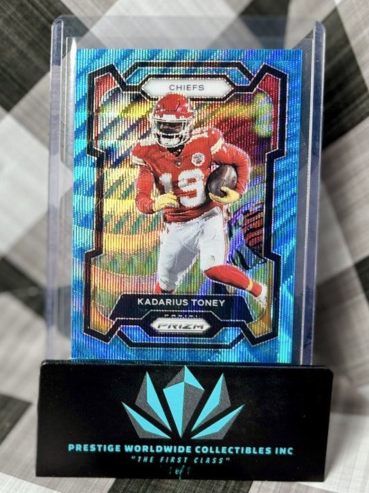 Kadarius Toney 2023 Panini Prizm Blue Wave Prizm 41/199 #145 Kansas City Chiefs