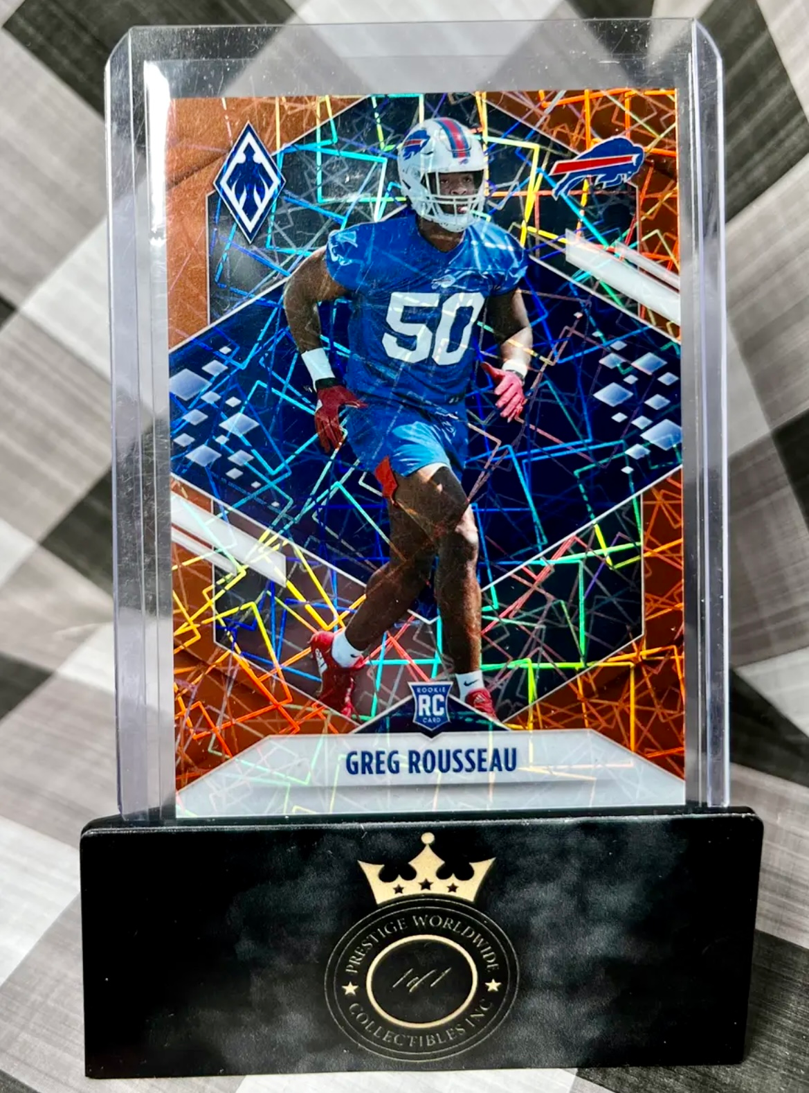 Greg Rousseau 2021 Phoenix Rookie Orange Laser /99 #155 - BUF Bills RC