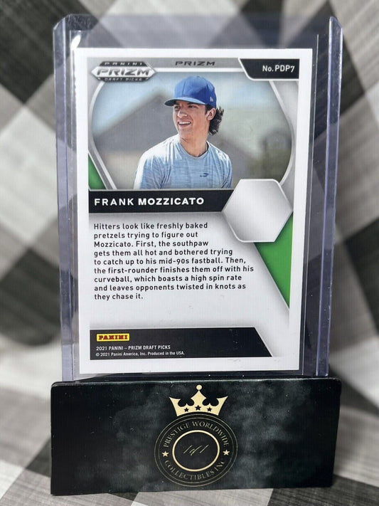 Frank Mozzicato 2021 Prizm Draft Picks Red & Purple Hyper Auto #PDP7 Royals RC
