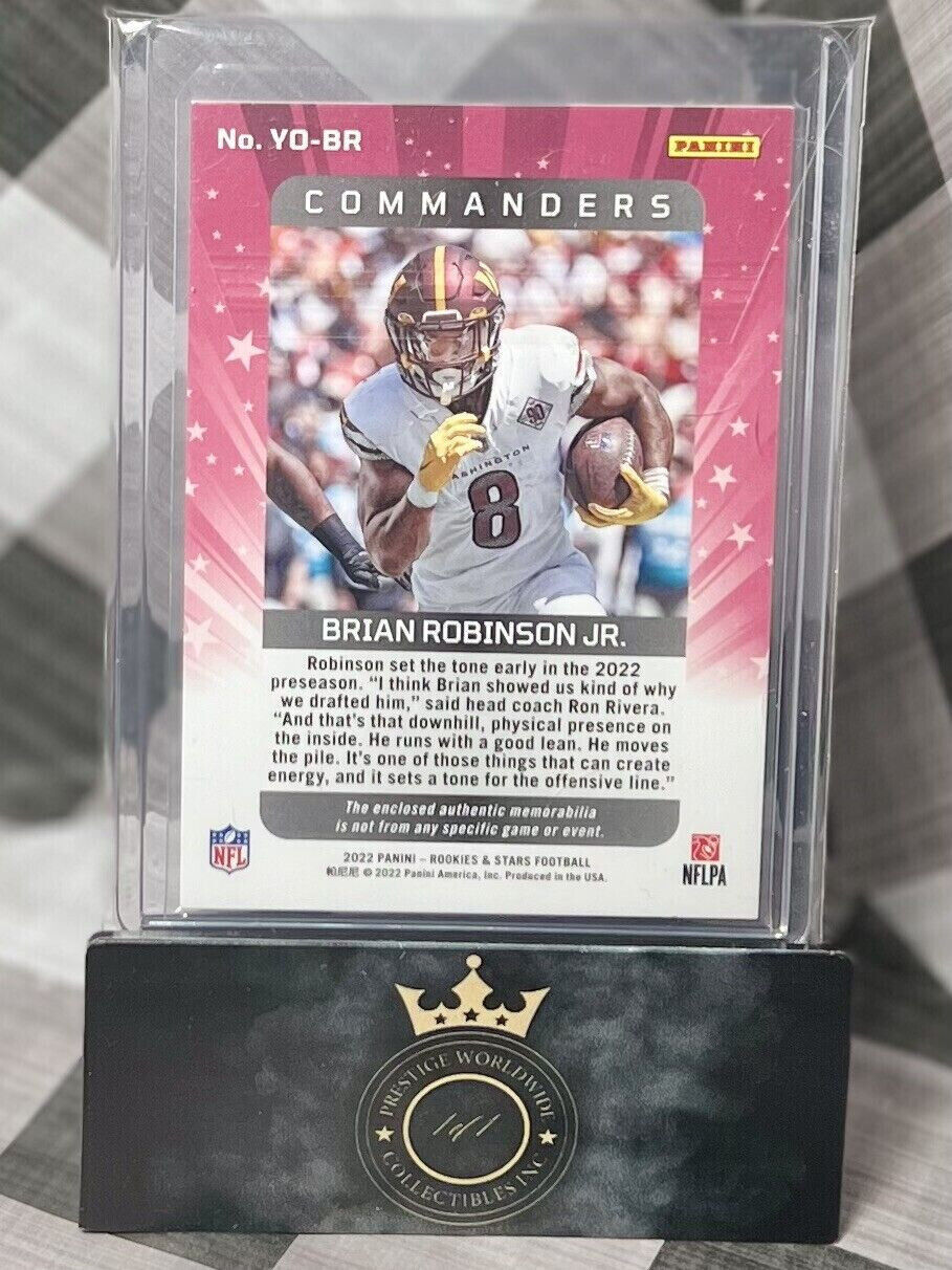 Brian Robinson Jr. 2022 Rookies & Stars Year One Rookie Patch #YO-BR WASH RC