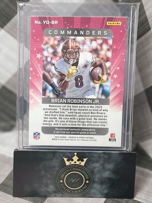 Brian Robinson Jr. 2022 Rookies & Stars Year One Rookie Patch #YO-BR WASH RC
