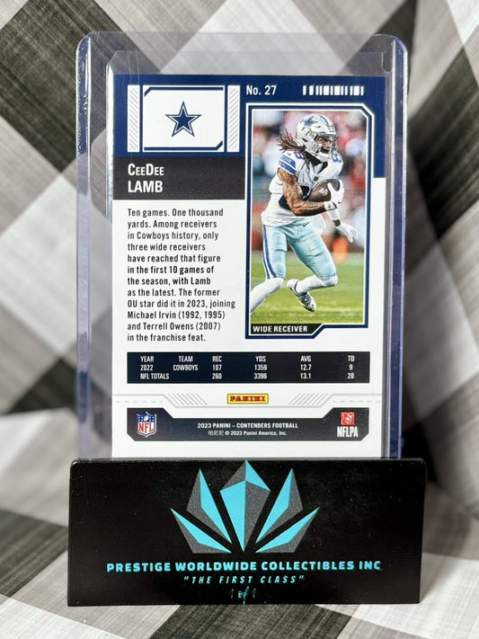 CeeDee Lamb 2023 Panini Contenders Season Ticket Silver Mojo #27 Dallas Cowboys
