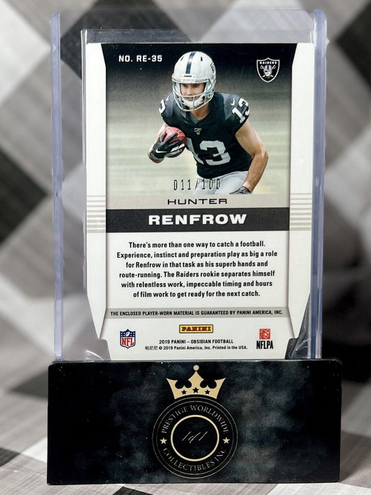 Hunter Renfrow 2019 Obsidian Rookie Eruption Patch /100 #RE-35 LV Raiders RC