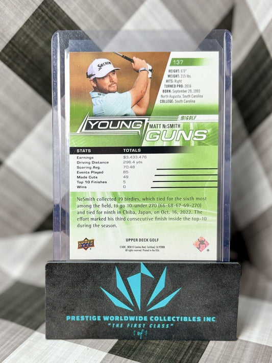 Matt NeSmith 2024 Upper Deck Golf Young Guns #137 PGA Tour