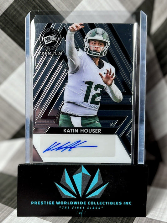 Katin Houser 2024 Leaf Press Pass Rookie Auto /99 #BA-KH1 MSU & East Carolina RC