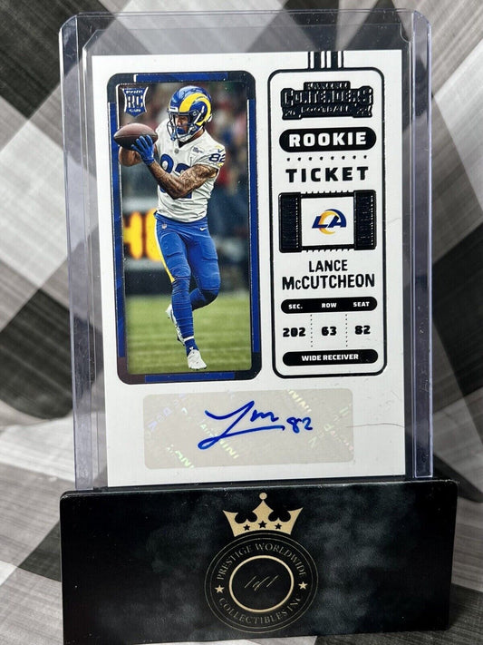 Lance McCutcheon 2022 Panini Contenders Rookie Ticket Auto #272 LA Rams RC SP 🔥