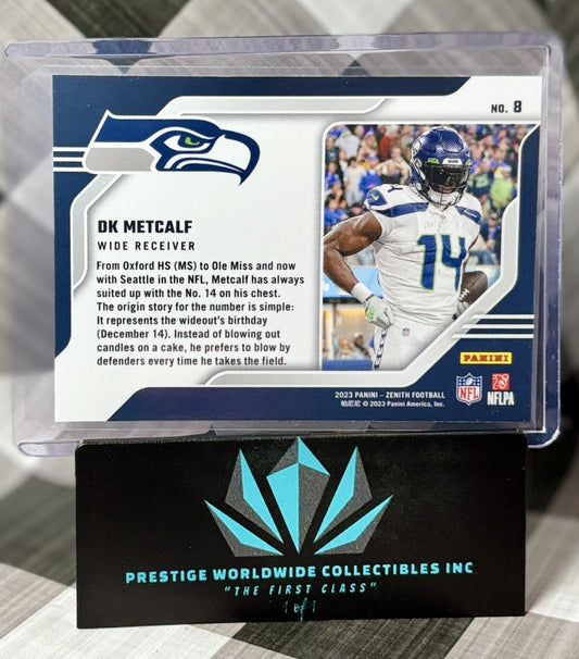 DK Metcalf 2023 Panini Zenith Behind The Numbers #8 Seattle Seahawks