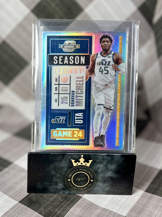 Donovan Mitchell 2020-21 Contenders Optic Season Ticket Holo Silver #22 Jazz