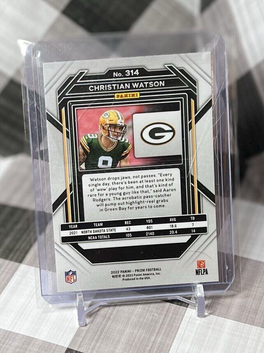 Christian Watson 2022 Panini Prizm NFL Rookie Base #314 Green Bay Packers RC📈🔥