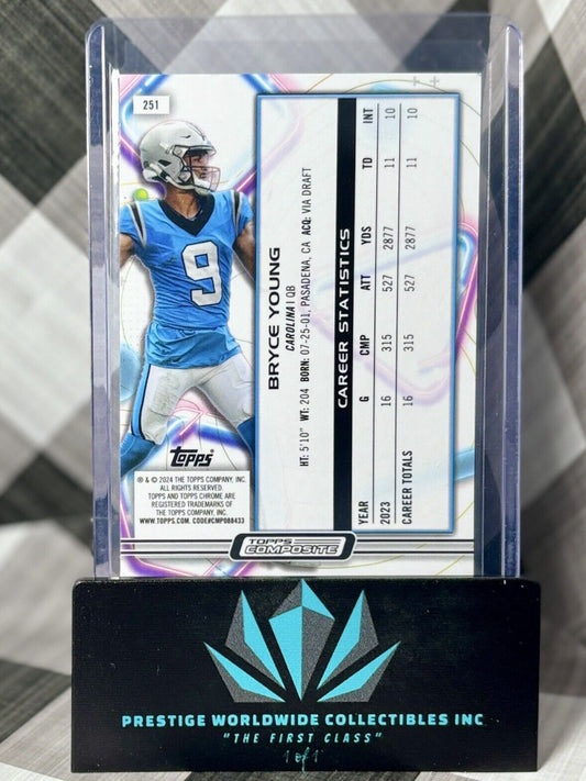 Bryce Young 2023 Topps Composite Cosmic Nucleus Refractor Rookie #251 Panthers