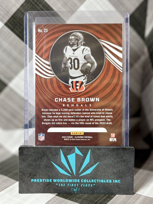 Chase Brown 2023 Panini Illusions Base Rookie #23 Cincinnati Bengals RC