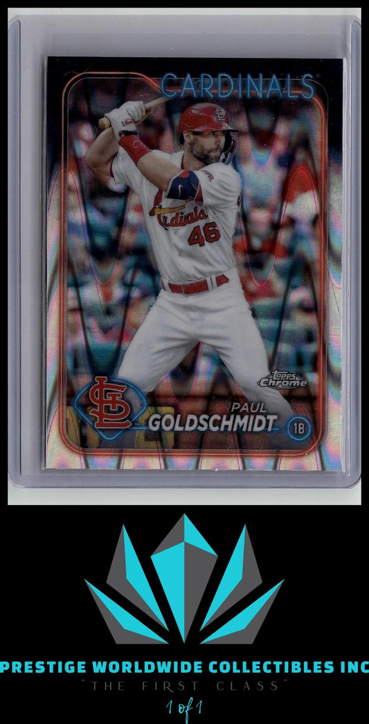 Paul Goldschmidt 2024 Topps Chrome Raywave Refractor #90 St. Louis Cardinals