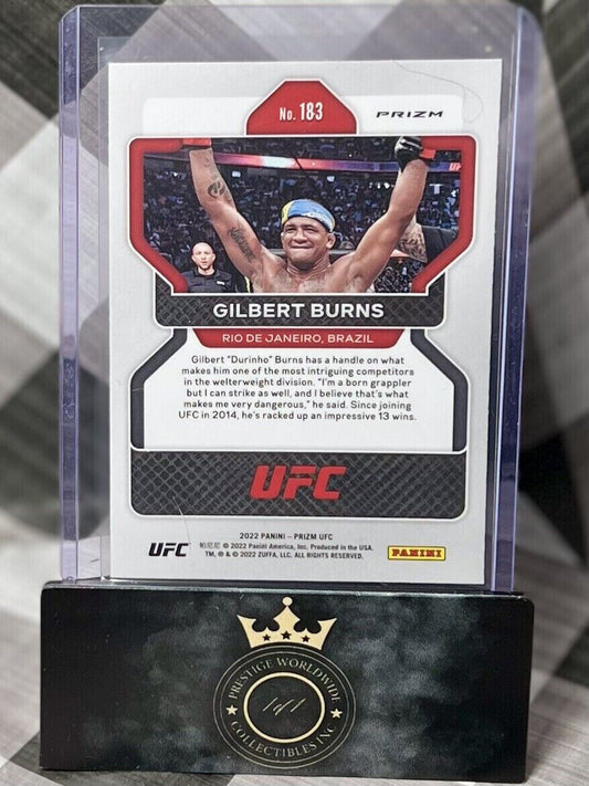 Gilbert Burns 2022 Panini Prizm UFC Exclusive Pink Cracked Ice #183
