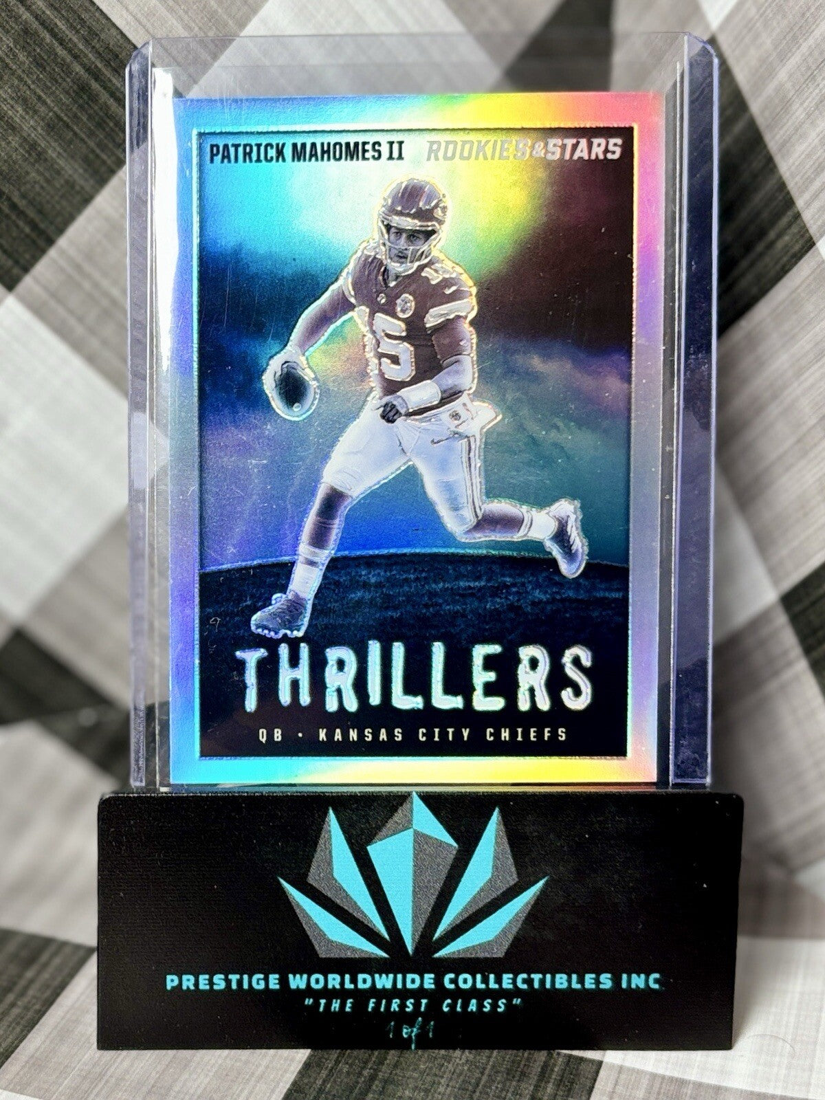 Patrick Mahomes 2023 Rookies & Stars Thrillers Silver Prizm #TH-15 KC Chiefs