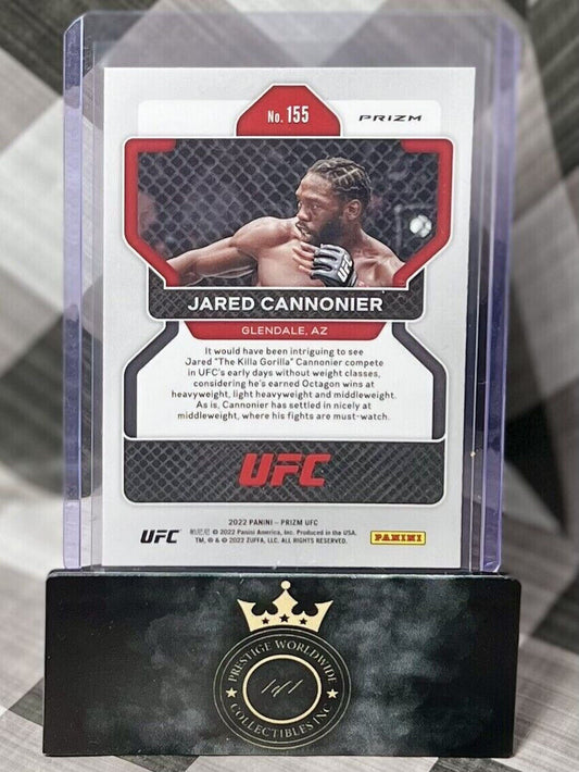 Jared Cannonier 2022 Panini UFC Prizm Exclusive Pink Cracked Ice Prizm #155