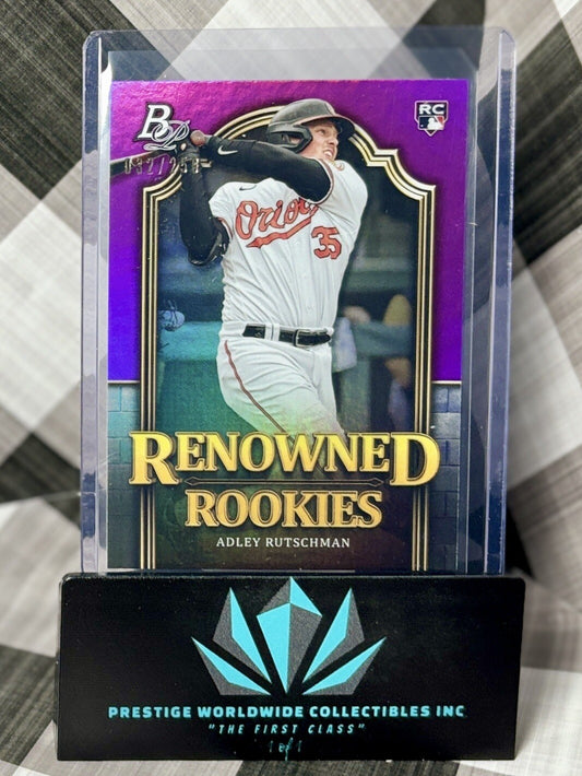 Adley Rutschman 2023 Bowman Platinum Purple Renowned Rookies /250 #RR-3 Orioles