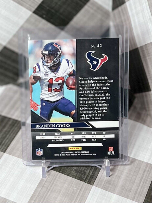 BRANDIN COOKS 2022 Panini Limited Base #42 - HOUSTON TEXANS