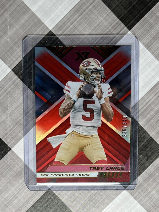 2022 Panini XR #103 Trey Lance Red X #'d 235/249 San Francisco 49ers