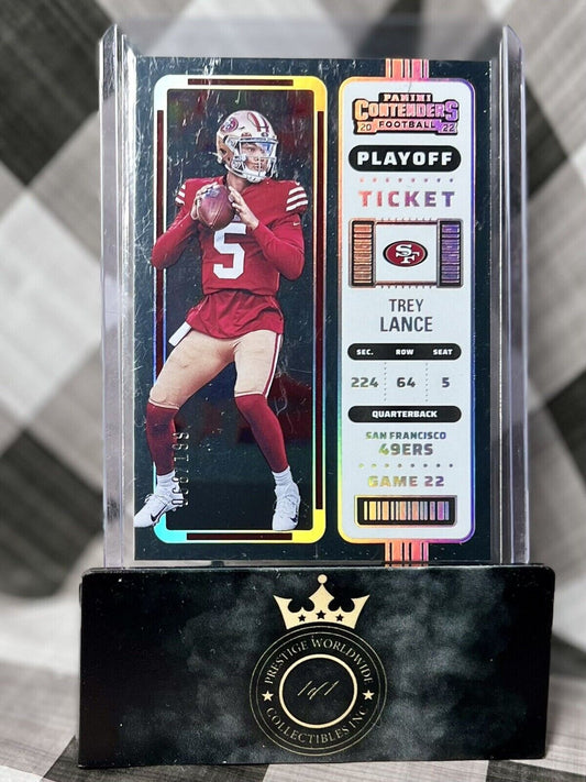 TREY LANCE 2022 Panini Contenders Silver Holo Playoff Ticket /199 #82 SF 49ers📈