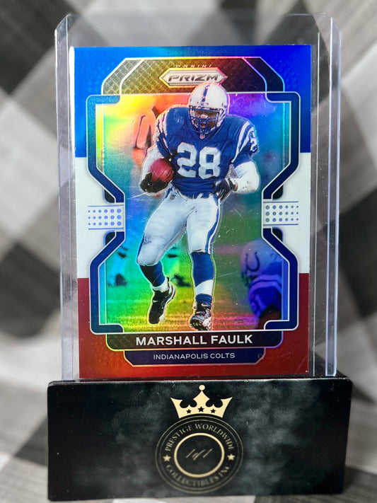 Marshall Faulk 2021 Prizm Red White & Blue Prizm #31