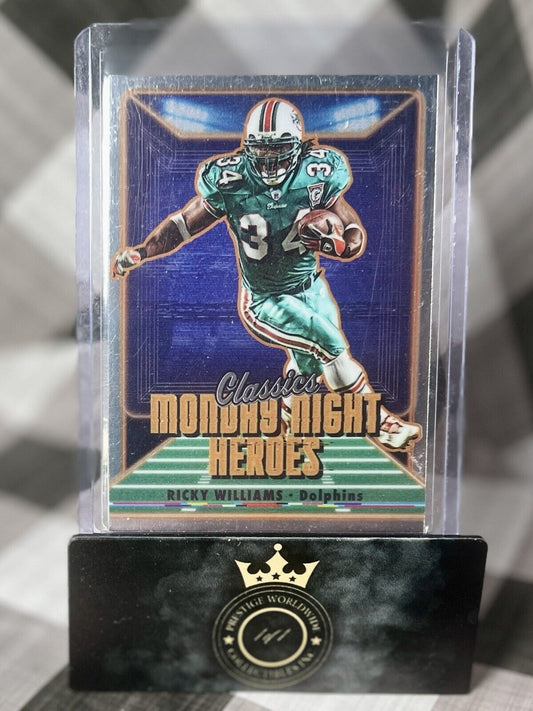 Ricky Williams 2022 Panini Classics Monday Night Heroes Chrome #MN-8 Dolphins SP