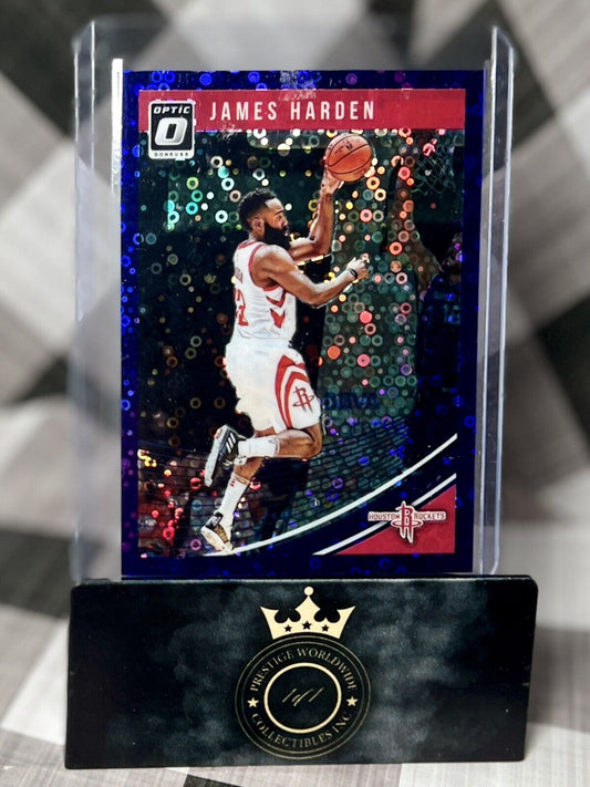 James Harden 2018-19 Donruss Optic Fastbreak Purple Disco /95 #72 HOU Rockets SP