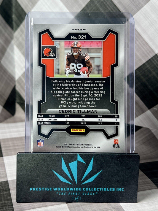 Cedric Tillman 2023 Panini Prizm Rookie Silver Prizm #321 Cleveland Browns RC