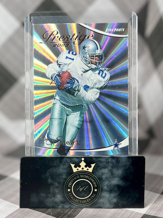 Deion Sanders 2023 Prestige Xtra Points Sunburst #80 Dallas Cowboys HOF SP