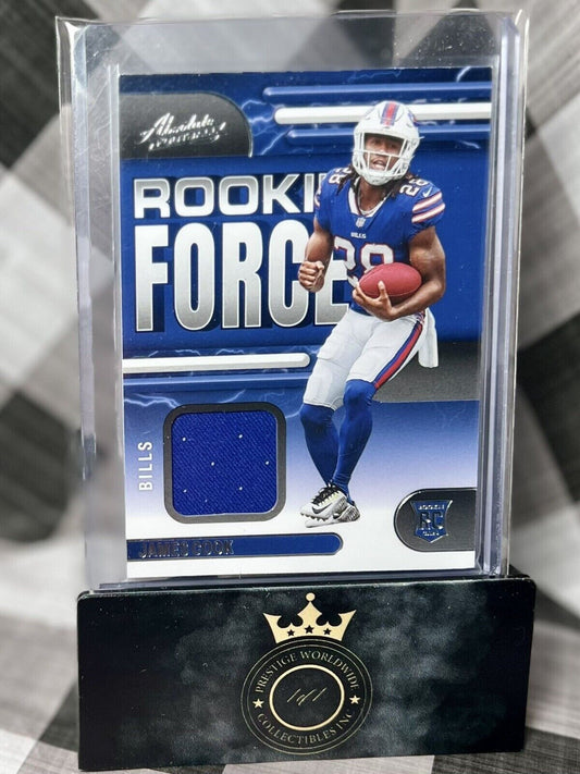 James Cook 2022 Panini Absolute RC Rookie Force Patch #RF-14 Buffalo Bills📈🔥