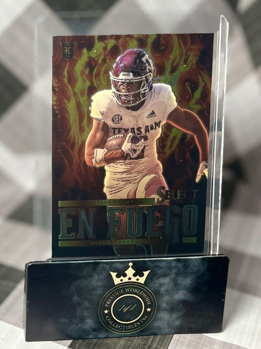 Devon Achane 2023 Select Draft Picks Rookie En Fuego #EF-DA TX A&M Dolphins RC