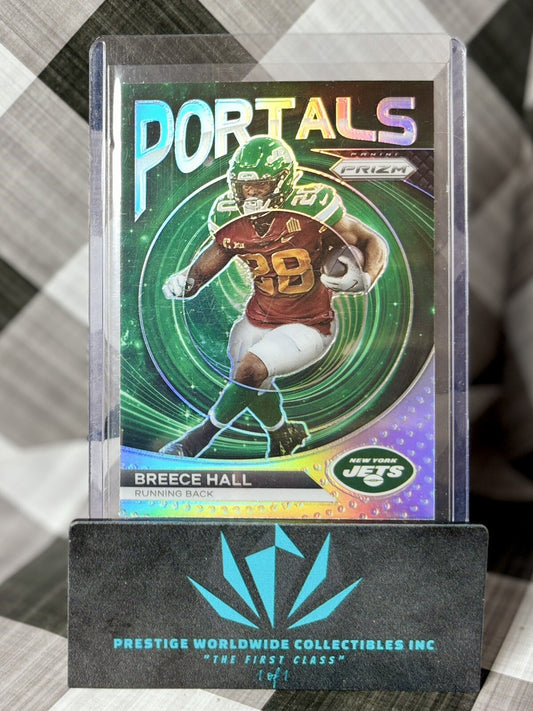 Breece Hall 2023 Panini Prizm Portals Silver Holo #P-10 New York Jets