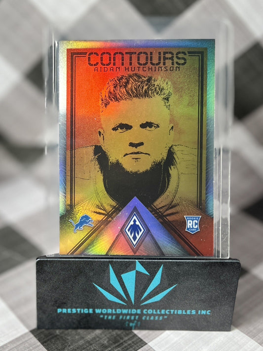 Aidan Hutchinson 2022 Panini Phoenix Silver Prizm Rookie Contours #CT20 Lions RC