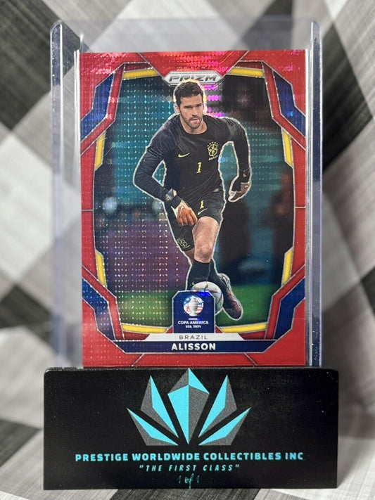Alisson 2023-24 Prizm Copa America Red Pulsar Prizm /125 #25 Brazil Brasil GK