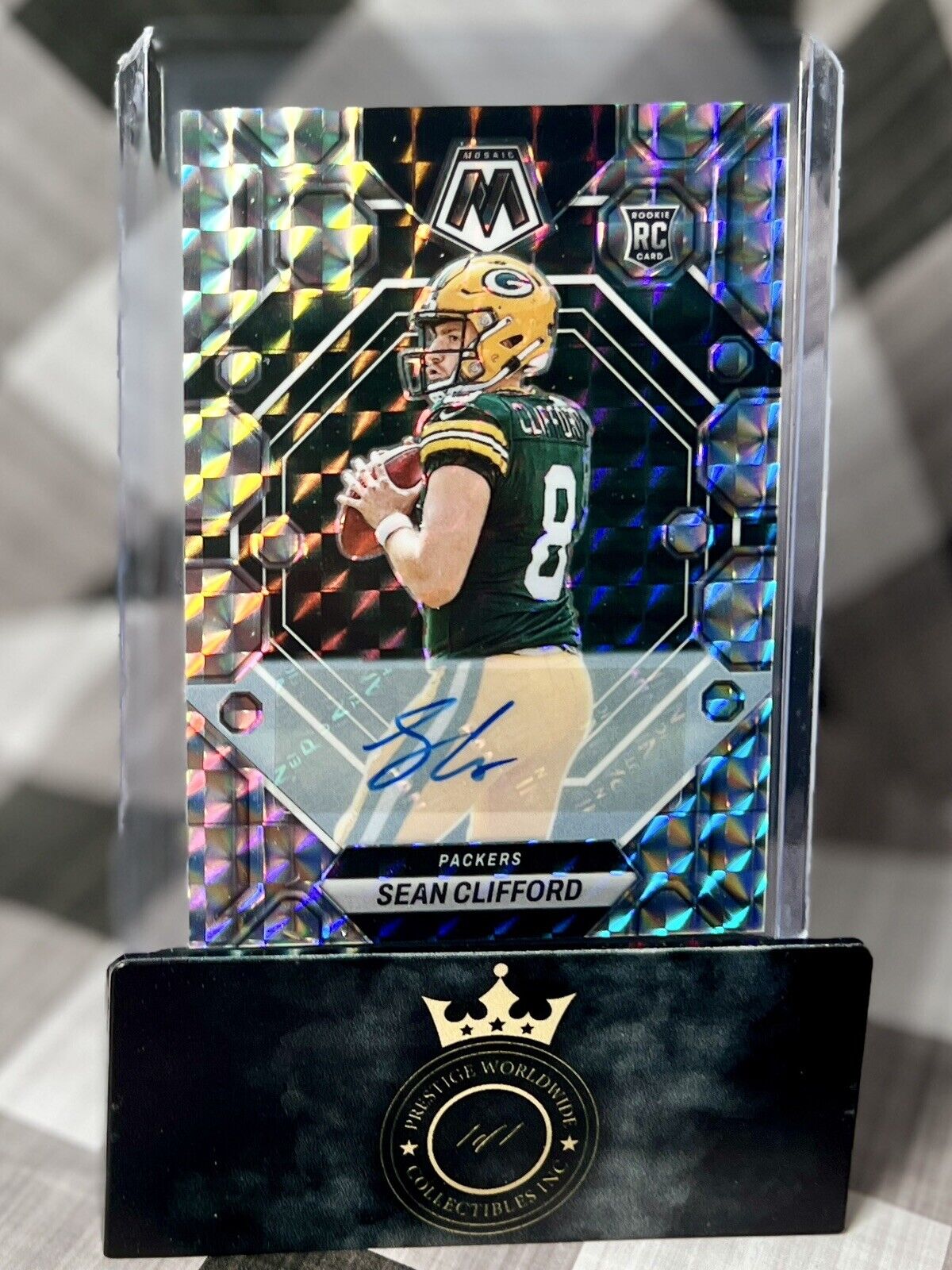 Sean Clifford 2023 Panini Mosaic Auto Mosaic #361 Green Bay Packers RC