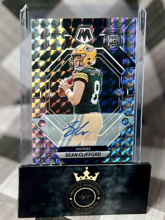 Sean Clifford 2023 Panini Mosaic Auto Mosaic #361 Green Bay Packers RC