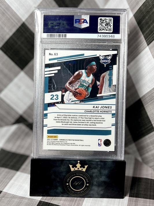 KAI JONES 2021-22 Chronicles Prestige Rookie 75th Anniversary PSA 9 #63 Hornets