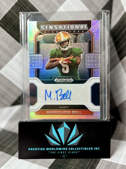 Markquese Bell 2022 Prizm Draft Picks Sliver Prizm Rookie Auto #SS-MB Cowboys RC