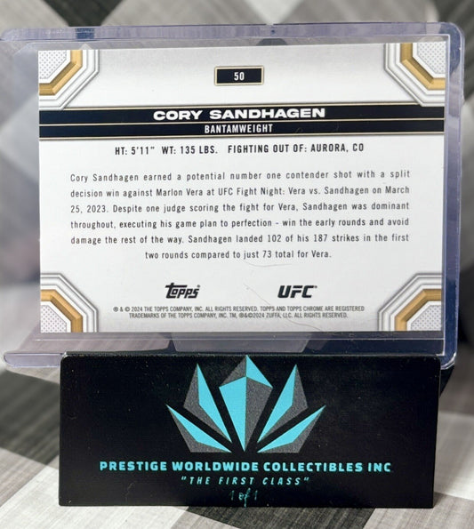 Cory Sandhagen 2024 Topps Chrome UFC Prism Refractor #50