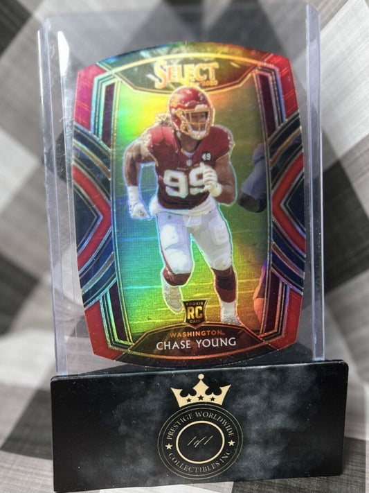 Chase Young 2020 Select Red Prizm Club Level Die-Cut Rookie #264 Washington CMDr