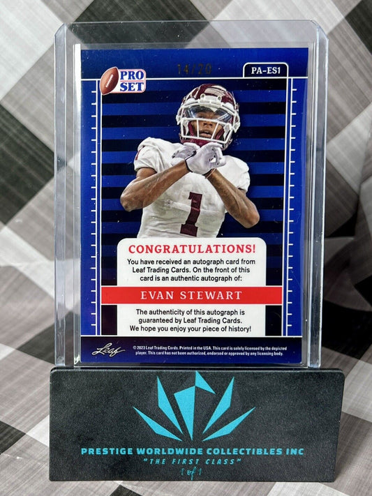 Evan Stewart 2023 Leaf Pro Set Metal Autographs Mojo Silver Auto /20 #PA-ES1 ORE