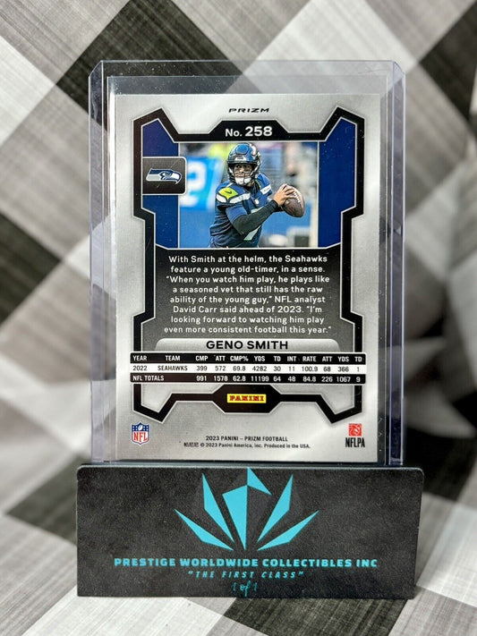Geno Smith 2023 Panini Prizm Green Prizm #258 Seattle Seahawks