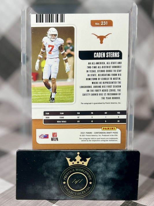 Caden Sterns 2021 Contenders Draft Picks College Ticket Rookie Auto #231 Broncos