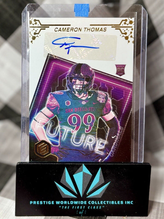 Cameron Thomas 2022 Elements Future Signs Rookie Auto /199 #FS-CT Cardinals RC