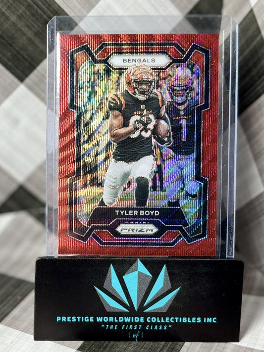 Tyler Boyd 2023 Panini Prizm Red Wave Prizm /149 #63 Cincinnati Bengals & Titans