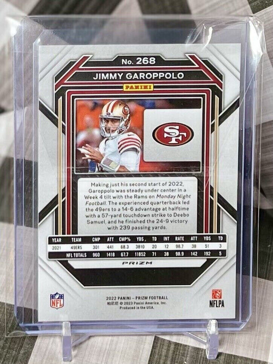 Jimmy Garoppolo 2022 Panini Prizm Green Prizm #268 - San Francisco 49ers 🔥🔥