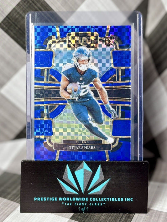 Tyjae Spears 2023 Panini Select Rookie Blue Concourse /199 #97 Titans RC