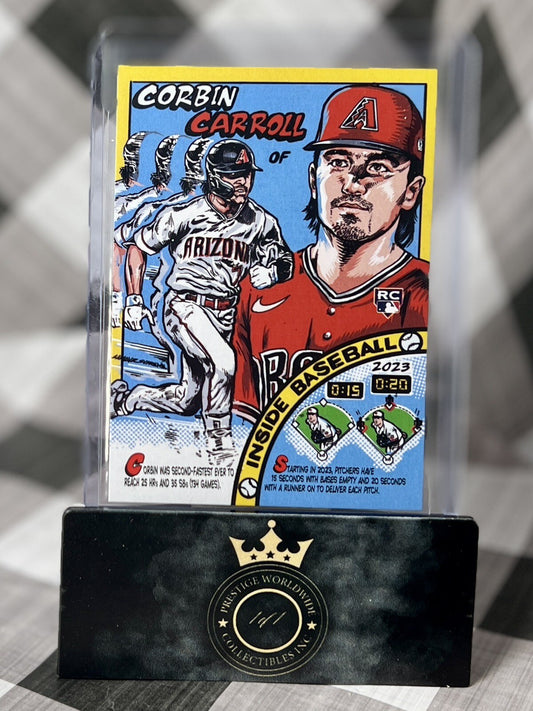 Corbin Carroll 2023 Topps Archives Comic Inside Baseball Rookie #79TC-2 D’Backs