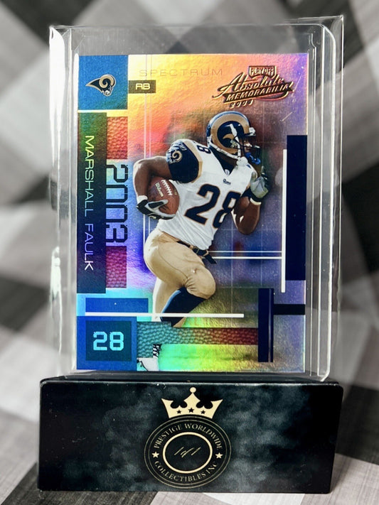 Marshall Faulk 2003 Absolute Memorabilia Spectrum /150 #93 St. Louis Rams HOF