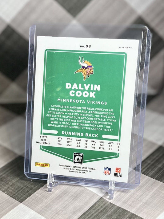 Dalvin Cook 2021 Donruss Optic Holo Silver Stars #98 - Minnesota Vikings SSP FSU